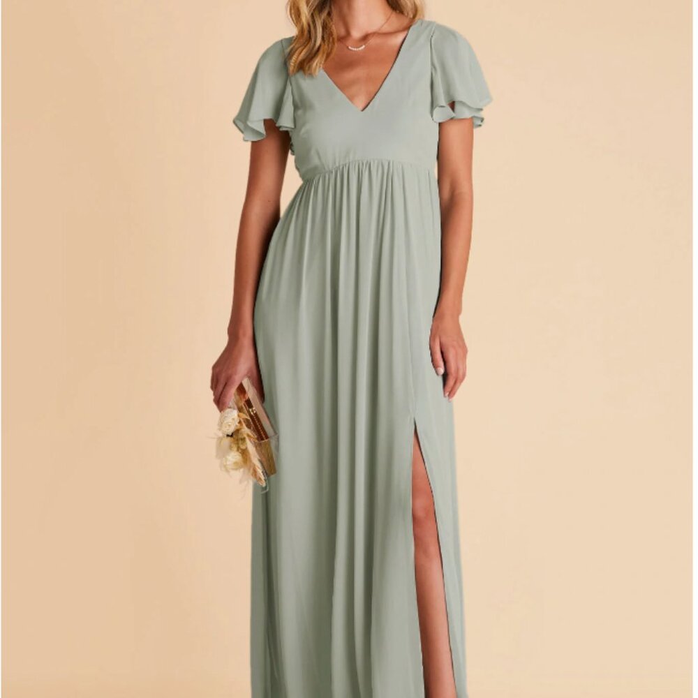 Sage Hannah Chiffon Birdy Grey Bridesmaids Dress